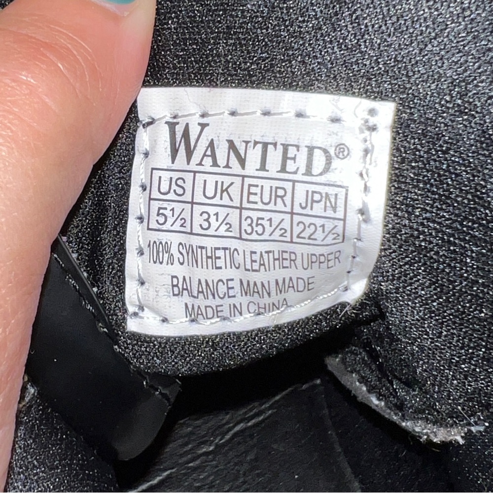 Wanted Hunter Alpine Combat Lace-Up Black Wedge Bootie Size 5.5 - Picture 6 of 6